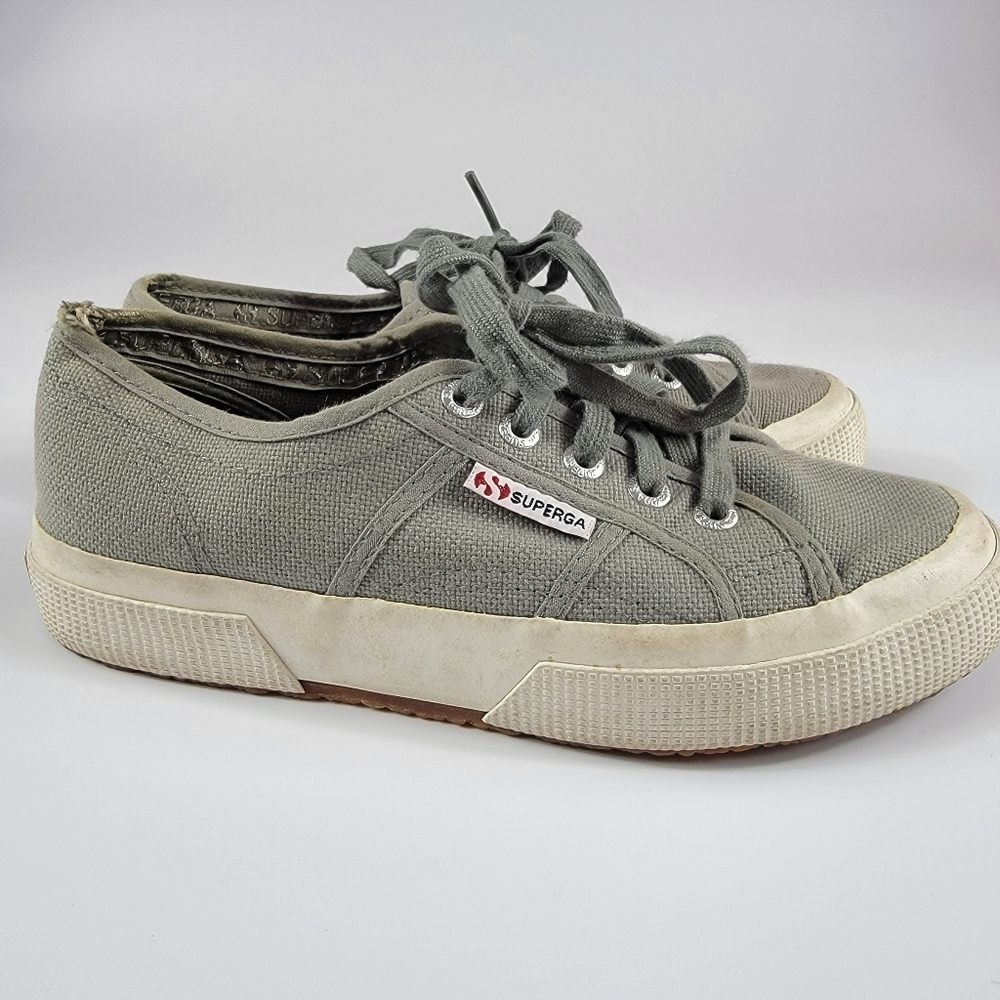 Superga Cotu Classic Grey Sage Sneakers, Men's 5/Women's 6.5
